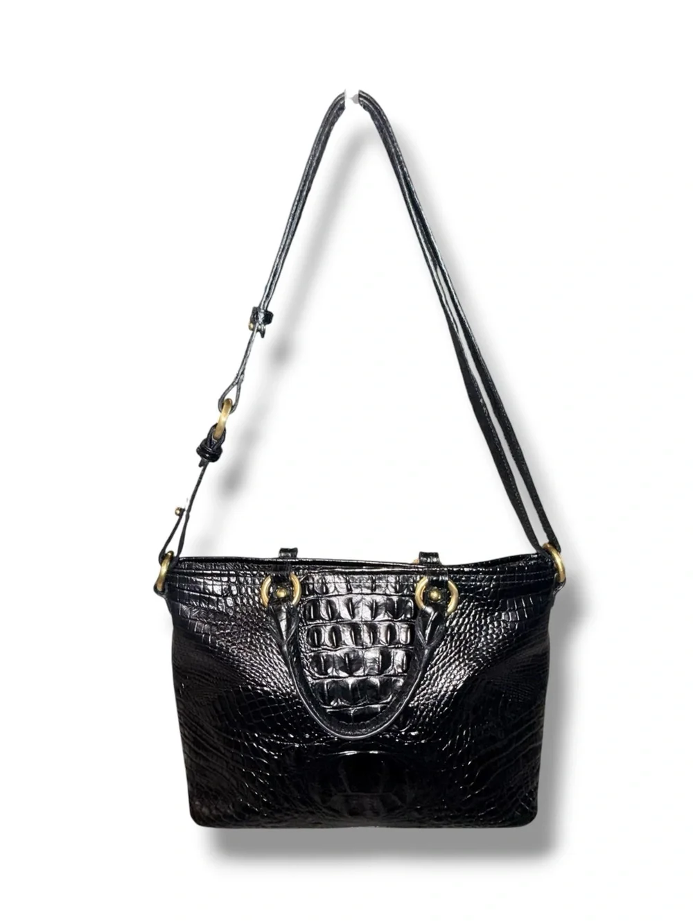 BRAHMIN – Mini Asher Satchel – Black Melbourne